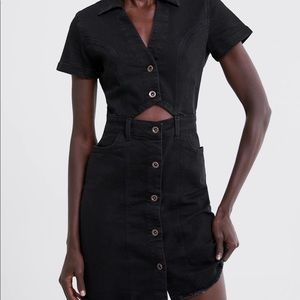 Zara denim dress with buttons. Size S